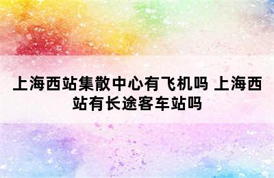 上海西站集散中心有飞机吗 上海西站有长途客车站吗